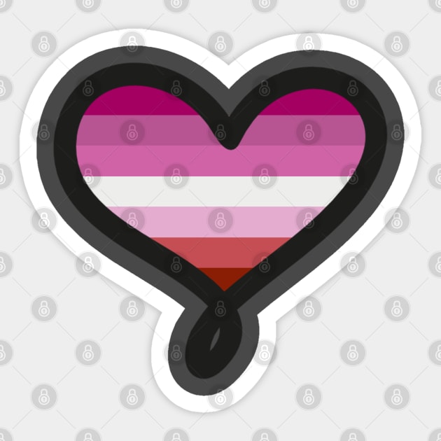 Lesbian Heart Sticker by Forsakendusk